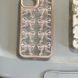 Stylish Bow Pattern Phone Case - Pink